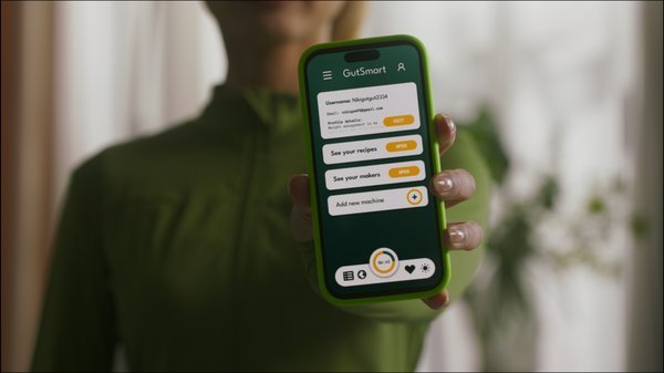 GutSmart app interface showing yogurt making progress